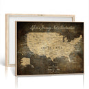 Personalized USA Push Pin Travel Map Canvas for Adventure Wall Decor