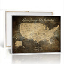 Personalized USA Push Pin Travel Map Canvas for Adventure Wall Decor