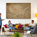 Personalized USA Push Pin Travel Map Canvas for Adventure Wall Decor by MyGreatCanvas | Canvas Wall Art Prints | Photo Prints & Wall Decor