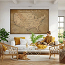 Personalized USA Push Pin Travel Map Canvas for Adventure Wall Decor by MyGreatCanvas | Canvas Wall Art Prints | Photo Prints & Wall Decor