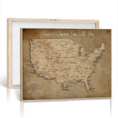 Personalized USA Push Pin Travel Map Canvas for Adventure Wall Decor by MyGreatCanvas | Canvas Wall Art Prints | Photo Prints & Wall Decor