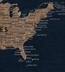 Blue Custom USA Push Pin Travel Map Canvas for Trip Tracker by MyGreatCanvas | Canvas Wall Art Prints | Photo Prints & Wall Decor