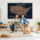 Blue Custom USA Push Pin Travel Map Canvas for Trip Tracker by MyGreatCanvas | Canvas Wall Art Prints | Photo Prints & Wall Decor