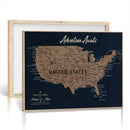 Blue Custom USA Push Pin Travel Map Canvas for Trip Tracker by MyGreatCanvas | Canvas Wall Art Prints | Photo Prints & Wall Decor