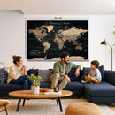 Personalized World Map Push Pin Travel Tracking Canvas for Travel Tracking by MyGreatCanvas | Canvas Wall Art Prints | Photo Prints & Wall Decor