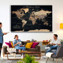 Personalized World Map Push Pin Travel Tracking Canvas for Travel Tracking by MyGreatCanvas | Canvas Wall Art Prints | Photo Prints & Wall Decor