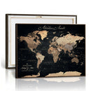 Personalized World Map Push Pin Travel Tracking Canvas for Travel Tracking