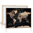Personalized World Map Push Pin Travel Tracking Canvas for Travel Tracking
