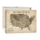 Personalized USA Push Pin Travel Map Canvas for Adventure Wall Decor by MyGreatCanvas | Canvas Wall Art Prints | Photo Prints & Wall Decor