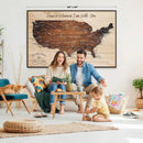 Personalized USA Push Pin Travel Map Canvas for Adventure Wall Decor by MyGreatCanvas | Canvas Wall Art Prints | Photo Prints & Wall Decor