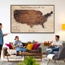 Personalized USA Push Pin Travel Map Canvas for Adventure Wall Decor by MyGreatCanvas | Canvas Wall Art Prints | Photo Prints & Wall Decor