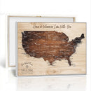 Personalized USA Push Pin Travel Map Canvas for Adventure Wall Decor