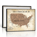 Custom Push Pin US Map Canvas | Personalized Travel Tracker | USA Cities Map Anniversary Gift for Couples | Adventure America Map Wall Art with Pins by MyGreatCanvas | Canvas Wall Art Prints | Photo Prints & Wall Decor