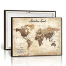Custom Push Pin World Map Canvas | Personalized Travel Tracker | Wedding Anniversary Gift for Couples | Adventure Map Wall Art with Pins by MyGreatCanvas | Canvas Wall Art Prints | Photo Prints & Wall Decor