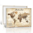 Custom Push Pin World Map Canvas | Personalized Travel Tracker | Wedding Anniversary Gift for Couples | Adventure Map Wall Art with Pins by MyGreatCanvas | Canvas Wall Art Prints | Photo Prints & Wall Decor