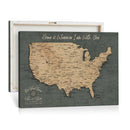 Custom Push Pin US Map Canvas | Personalized Travel Tracker | USA Cities Map Anniversary Gift for Couples | Adventure America Map Wall Art with Pins by MyGreatCanvas | Canvas Wall Art Prints | Photo Prints & Wall Decor
