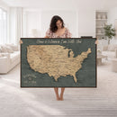 Custom Push Pin US Map Canvas | Personalized Travel Tracker | USA Cities Map Anniversary Gift for Couples | Adventure America Map Wall Art with Pins by MyGreatCanvas | Canvas Wall Art Prints | Photo Prints & Wall Decor
