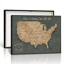 Custom Push Pin US Map Canvas | Personalized Travel Tracker | USA Cities Map Anniversary Gift for Couples | Adventure America Map Wall Art with Pins by MyGreatCanvas | Canvas Wall Art Prints | Photo Prints & Wall Decor