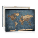 Custom Push Pin World Map Canvas | Personalized Travel Tracker | Wedding Anniversary Gift for Couples | Adventure Map Wall Art with Pins by MyGreatCanvas | Canvas Wall Art Prints | Photo Prints & Wall Decor