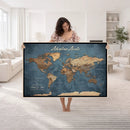 Custom Push Pin World Map Canvas | Personalized Travel Tracker | Wedding Anniversary Gift for Couples | Adventure Map Wall Art with Pins by MyGreatCanvas | Canvas Wall Art Prints | Photo Prints & Wall Decor