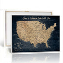 Custom Push Pin US Map Canvas | Personalized Travel Tracker | USA Cities Map Anniversary Gift for Couples | Adventure America Map Wall Art with Pins by MyGreatCanvas | Canvas Wall Art Prints | Photo Prints & Wall Decor