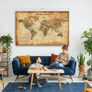 Custom Push Pin World Map Canvas | Personalized Travel Tracker | Wedding Anniversary Gift for Couples | Adventure Map Wall Art with Pins by MyGreatCanvas | Canvas Wall Art Prints | Photo Prints & Wall Decor