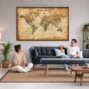 Custom Push Pin World Map Canvas | Personalized Travel Tracker | Wedding Anniversary Gift for Couples | Adventure Map Wall Art with Pins by MyGreatCanvas | Canvas Wall Art Prints | Photo Prints & Wall Decor