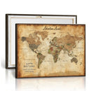 Custom Push Pin World Map Canvas | Personalized Travel Tracker | Wedding Anniversary Gift for Couples | Adventure Map Wall Art with Pins by MyGreatCanvas | Canvas Wall Art Prints | Photo Prints & Wall Decor