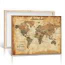 Custom Push Pin World Map Canvas | Personalized Travel Tracker | Wedding Anniversary Gift for Couples | Adventure Map Wall Art with Pins by MyGreatCanvas | Canvas Wall Art Prints | Photo Prints & Wall Decor