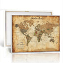 Custom Push Pin World Map Canvas | Personalized Travel Tracker | Wedding Anniversary Gift for Couples | Adventure Map Wall Art with Pins by MyGreatCanvas | Canvas Wall Art Prints | Photo Prints & Wall Decor