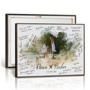 Wedding Guest Book Alternative Wall Art Canvas Print, Personalized Wedding Signature Poster, Custom Couple Photo Guestbook Canvas, Bridal Shower Reception Decor by MyGreatCanvas | Canvas Wall Art Prints | Photo Prints & Wall Decor
