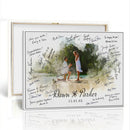 Wedding Guest Book Alternative Wall Art Canvas Print, Personalized Wedding Signature Poster, Custom Couple Photo Guestbook Canvas, Bridal Shower Reception Decor by MyGreatCanvas | Canvas Wall Art Prints | Photo Prints & Wall Decor
