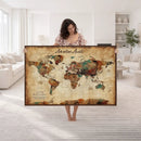 Custom Push Pin World Map Canvas | Personalized Travel Tracker | Wedding Anniversary Gift for Couples | Adventure Map Wall Art with Pins by MyGreatCanvas | Canvas Wall Art Prints | Photo Prints & Wall Decor