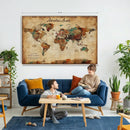 Custom Push Pin World Map Canvas | Personalized Travel Tracker | Wedding Anniversary Gift for Couples | Adventure Map Wall Art with Pins by MyGreatCanvas | Canvas Wall Art Prints | Photo Prints & Wall Decor