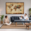 Custom Push Pin World Map Canvas | Personalized Travel Tracker | Wedding Anniversary Gift for Couples | Adventure Map Wall Art with Pins by MyGreatCanvas | Canvas Wall Art Prints | Photo Prints & Wall Decor