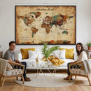 Custom Push Pin World Map Canvas | Personalized Travel Tracker | Wedding Anniversary Gift for Couples | Adventure Map Wall Art with Pins by MyGreatCanvas | Canvas Wall Art Prints | Photo Prints & Wall Decor