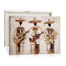 Mariachi Band Canvas Wall Art, Mexican Music Guitar Violin Trumpet Painting, Neutral Impasto Folk Art, Southwestern Boho Living Room Decor by MyGreatCanvas | Canvas Wall Art Prints | Photo Prints & Wall Decor