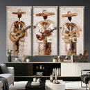 Mariachi Band Canvas Wall Art, Mexican Music Guitar Violin Trumpet Painting, Neutral Impasto Folk Art, Southwestern Boho Living Room Decor by MyGreatCanvas | Canvas Wall Art Prints | Photo Prints & Wall Decor