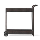 Resin Wicker Bar Cart With Metal Frame - Brown by HouseOfZazla
