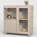 4 Tier Hamster Cage With Acrylic Windows And Storage Cabinet