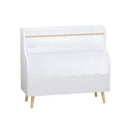 Kids Bookcase, Children Book Organizer Toy Storage Cabinet - White