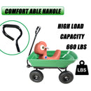 Folding Car Poly Garden Dump Truck with Steel Frame