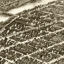 Vintage Map of Monroe, Michigan 1866