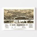 Vintage Map of Mt. Clemens, Michigan 1881