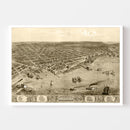Vintage Map of Muskegon, Michigan 1868