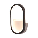 GobekUsa Mini Aluminum Ellipse LED Wall Lamp in Simplicity White/Black - Warm/White Light