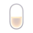 GobekUsa Mini Aluminum Ellipse LED Wall Lamp in Simplicity White/Black - Warm/White Light