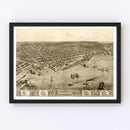 Vintage Map of Muskegon, Michigan 1868