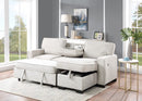Estelle - Fabric Reversible Sleeper Sectional With Storage Chaise Drop-Down Table 2 Cup Holders And 2 USB Ports by HouseOfZazla