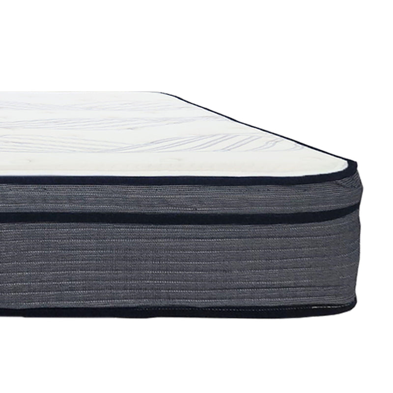 Hybrid Plush Foam Mattress, Soft Polyester Knit Cover, Multi Layer Foam Mattress - White / Gray - King, photo 2 of 7